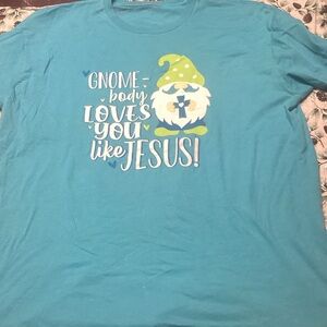 Source Unknown Teal Gnome Graphic Tee